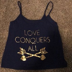 “love conquers all” tank top